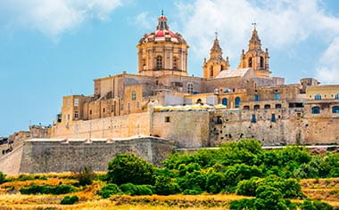 The historical town of Mdina in Malta